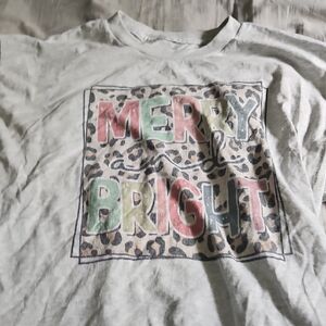 Vibrant Red and Green Short Sleeve Tee Casual Top